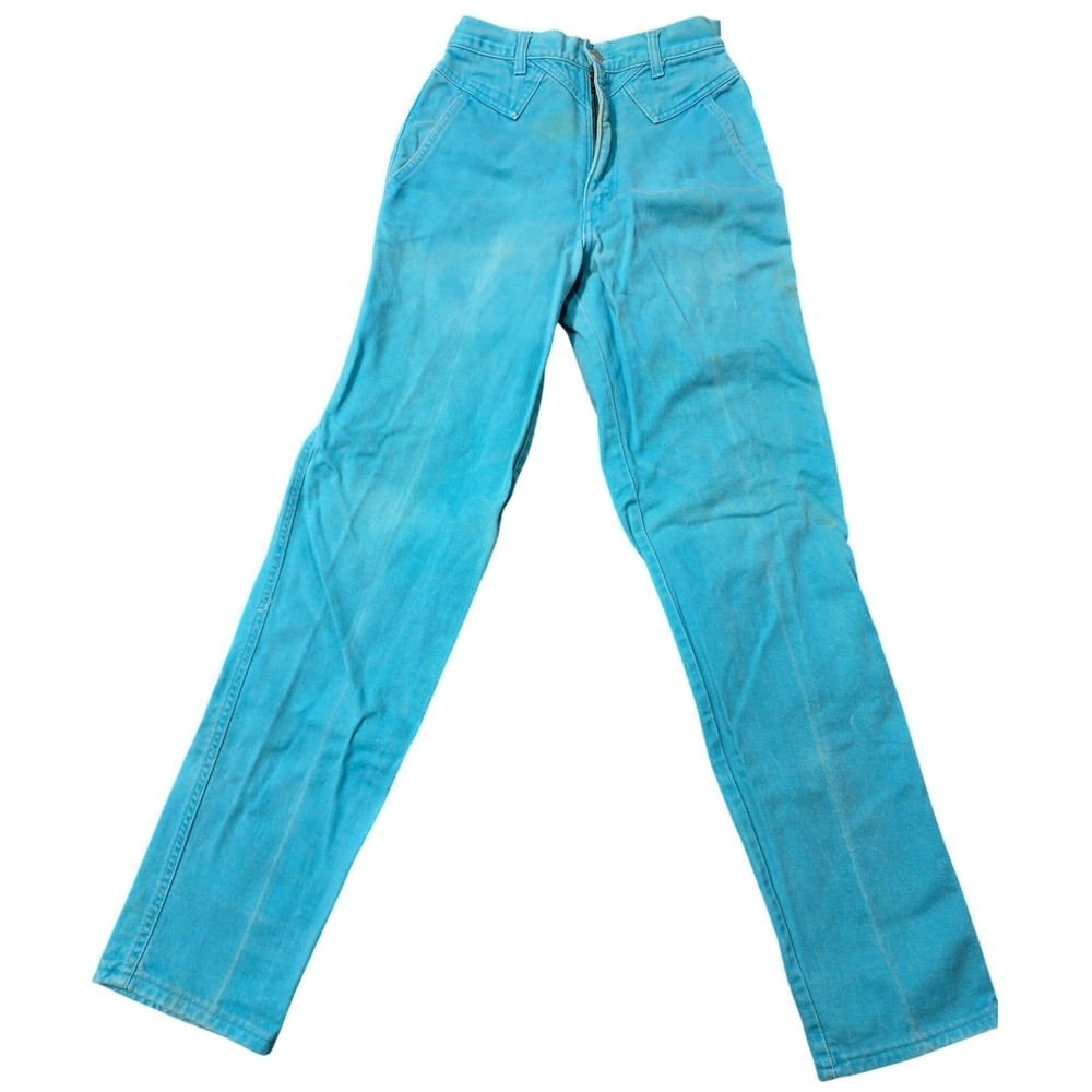 Frontier Series Vtg Blue High Waisted‎ Straight Leg  Jeans Women 26x31 USA Made